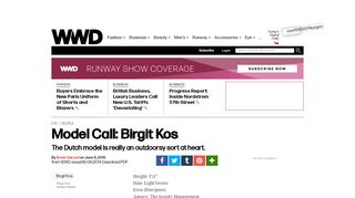 
                            8. Model Call: Birgit Kos – WWD