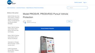 
                            9. Model PROSVR, PROSVR3G Pursuit Vehicle Protection – VOXX ...