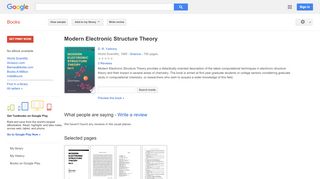 
                            7. Modern Electronic Structure Theory - Google Books Result