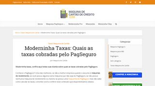 
                            11. Moderninha Taxas PagSeguro → Como calcular …