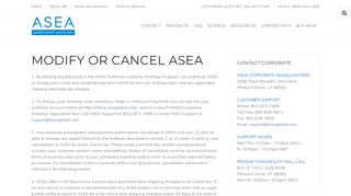 
                            8. Modify or Cancel ASEA | Company - redoxsignalingwater.com