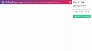 
                            4. Modularr/Persona-Login - Gitter