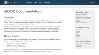 
                            3. MODX Documentation: MODX Docs