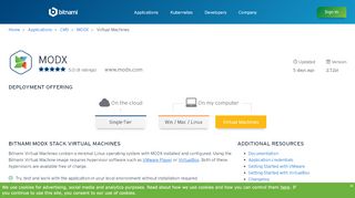 
                            6. MODX Virtual Machines - Bitnami