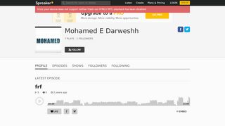 
                            5. Mohamed E Darweshh - spreaker.com