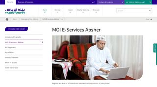 
                            8. MOI E-Services - Absher | Riyad Bank