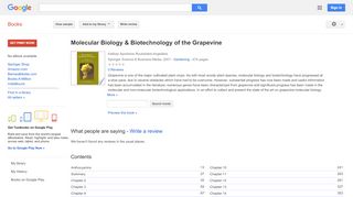 
                            5. Molecular Biology & Biotechnology of the Grapevine