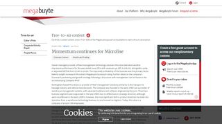 
                            8. Momentum continues for Microlise | Megabuyte