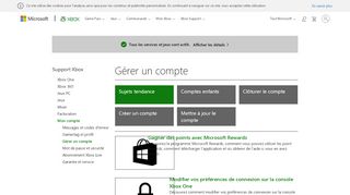 
                            5. Mon compte : Gérer un compte - Xbox Live and Billing Support