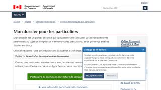 
                            7. Mon dossier pour les particuliers - Canada.ca