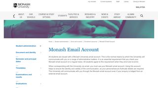 
                            8. Monash Email Account - Monash University Malaysia