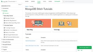 
                            9. MongoDB Stitch Tutorials — MongoDB Stitch