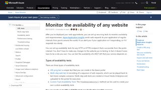 
                            7. Monitor availability and responsiveness of any web site | Microsoft Docs