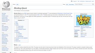 
                            3. Monkey Quest - Wikipedia