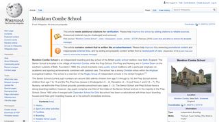 
                            5. Monkton Combe School - Wikipedia
