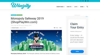 
                            9. Monopoly Safeway 2019 (ShopPlayWin.com) - …