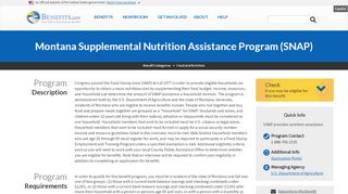 
                            8. Montana Supplemental Nutrition Assistance Program ... - Benefits.gov