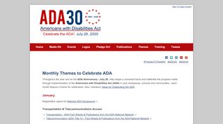 
                            6. Monthly Themes to Celebrate ADA | ADA Anniversary Tool Kit