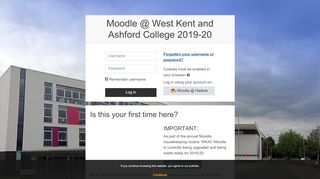 
                            3. Moodle @ West Kent and Ashford College 2019 …