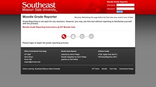 
                            8. Moodle Grade Reporter - MySoutheast Login