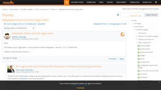 
                            4. Moodle in English: Adaptable theme and the login token - Moodle.org