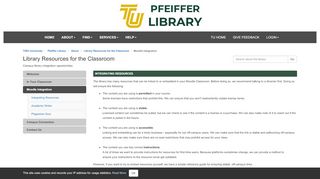 
                            6. Moodle Integration - library.tiffin.edu