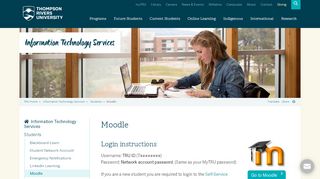 
                            10. Moodle, IT Services - Thompson Rivers University