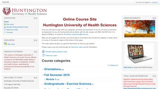 
                            7. Moodle Login - Huntington University of Health Sciences