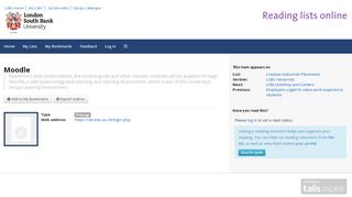
                            8. Moodle | London South Bank University