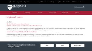 
                            3. Moodle News | Albright College