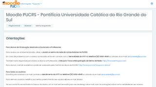 
                            6. Moodle PUCRS - Pontifícia Universidade Católica do Rio ...