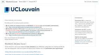 
                            7. Moodle UCL - Universit? catholique de Louvain