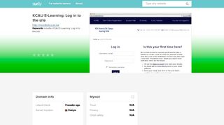 
                            7. moodle.kca.ac.ke - KCAU E-Learning: Log in to the ... - Sur.ly