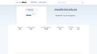 
                            5. Moodle.koi.edu.au website. KOI E-Learning Portal: Log in ...