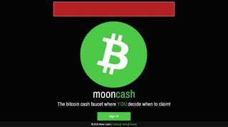 
                            5. Moon Cash | Free bitcoin cash faucet