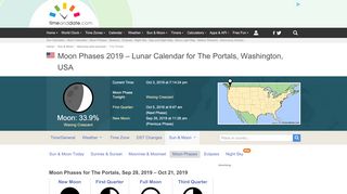 
                            8. Moon Phases 2019 – Lunar Calendar for The Portals, Washington, USA