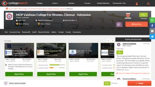 
                            9. MOP Vaishnav College For Women, Chennai - Admission ...