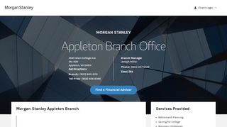 
                            4. Morgan Stanley Appleton Branch | Appleton, WI