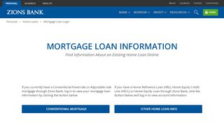 
                            6. Mortgage Login | Existing Mortgage Loan | Zions Bank