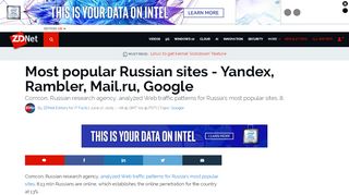 
                            5. Most popular Russian sites - Yandex, Rambler, Mail.ru, Google | ZDNet