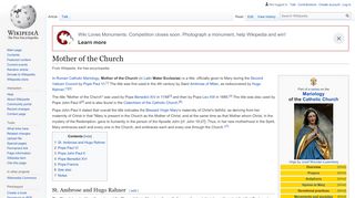 
                            9. Mother of the Church - Wikipedia