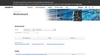 
                            5. Motherboard | Service / Support - GIGABYTE Global