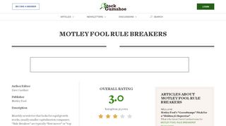 
                            2. Motley Fool Rule Breakers | Stock Gumshoe