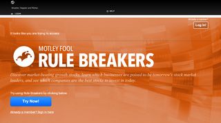 
                            1. Motley Fool Rule Breakers