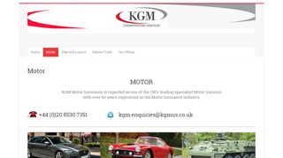 
                            1. Motor - KGM Underwriting Services