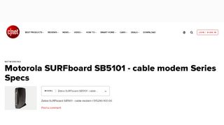 
                            3. Motorola SURFboard SB5101 - cable modem Series Specs