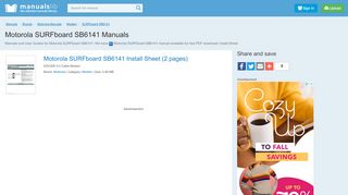 
                            9. Motorola SURFboard SB6141 Manuals