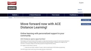 
                            8. Move forward now with ACE Distance Learning! | e-Channel