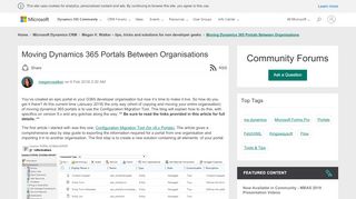 
                            3. Moving Dynamics 365 Portals Between Organisations - Microsoft ...
