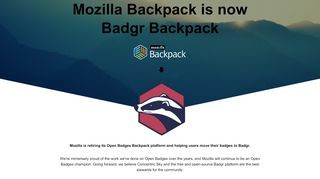 
                            6. Mozilla Backpack is now Badgr Backpack